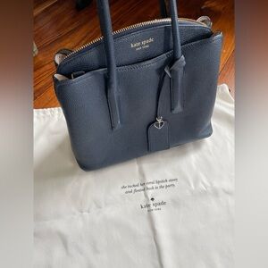 Kate Spade Margaux satchel navy blue blazer blue purse handbag